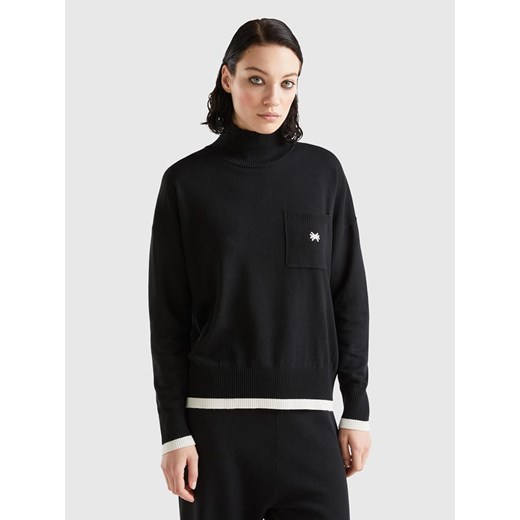 Benetton Sweter w kolorze czarnym ze sklepu Limango Polska w kategorii Swetry damskie - zdjęcie 177804162