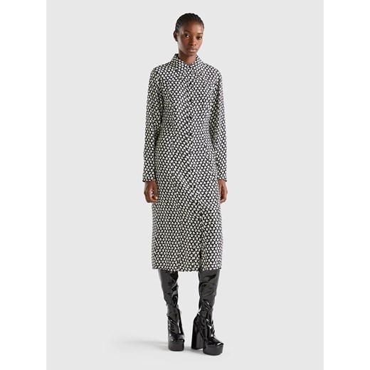 Benetton Sukienka w kolorze czarno-białym L okazja Limango Polska