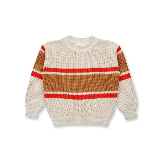 Sense Organics Sweter &quot;Delia&quot; w kolorze beżowo-jasnobrązowym ze sklepu Limango Polska w kategorii Swetry chłopięce - zdjęcie 177804844