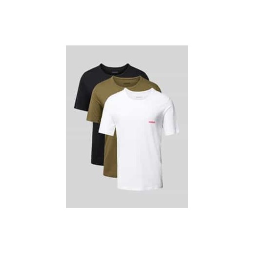 T-shirt o kroju regular fit z nadrukiem z logo w zestawie 3 szt. ze sklepu Peek&Cloppenburg  w kategorii Podkoszulki męskie - zdjęcie 177805891