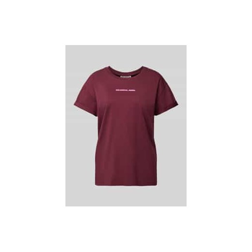 T-shirt o pudełkowym kroju z nadrukiem z logo ze sklepu Peek&Cloppenburg  w kategorii Bluzki damskie - zdjęcie 177805921