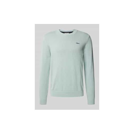 Sweter z dzianiny o kroju regular fit z czystej bawełny z wyhaftowanym logo ze sklepu Peek&Cloppenburg  w kategorii Swetry męskie - zdjęcie 177805990