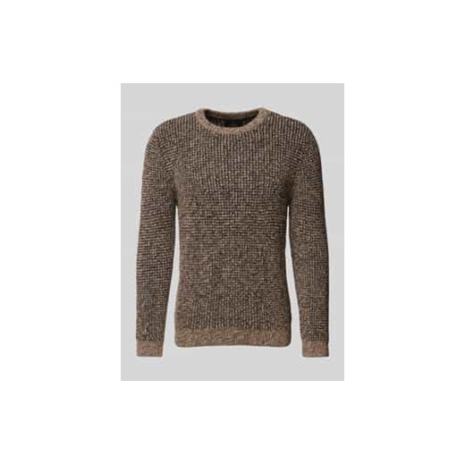 Sweter z dzianiny z prążkowanymi wykończeniami ze sklepu Peek&Cloppenburg  w kategorii Swetry męskie - zdjęcie 177806140