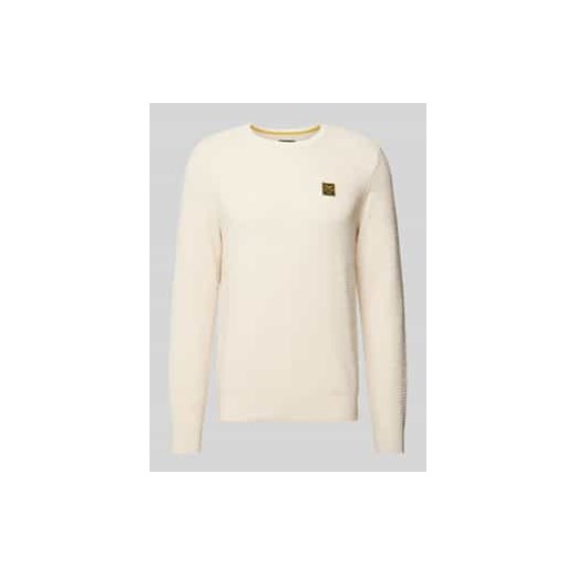 Sweter z dzianiny z naszywką z logo ze sklepu Peek&Cloppenburg  w kategorii Swetry męskie - zdjęcie 177806381