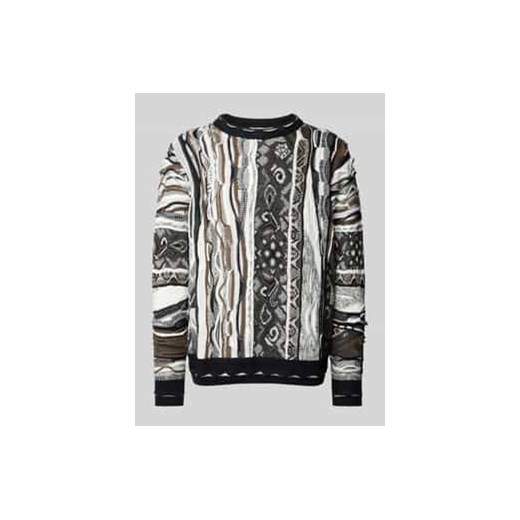 Sweter z dzianiny z okrągłym dekoltem ze sklepu Peek&Cloppenburg  w kategorii Swetry męskie - zdjęcie 177806700