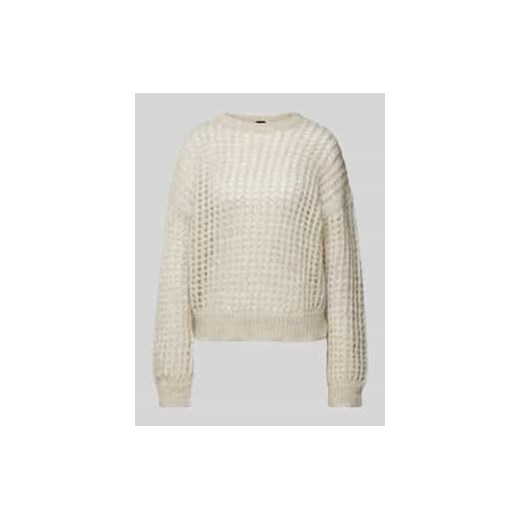 Sweter z dzianiny z haftem angielskim ze sklepu Peek&Cloppenburg  w kategorii Swetry damskie - zdjęcie 177807094
