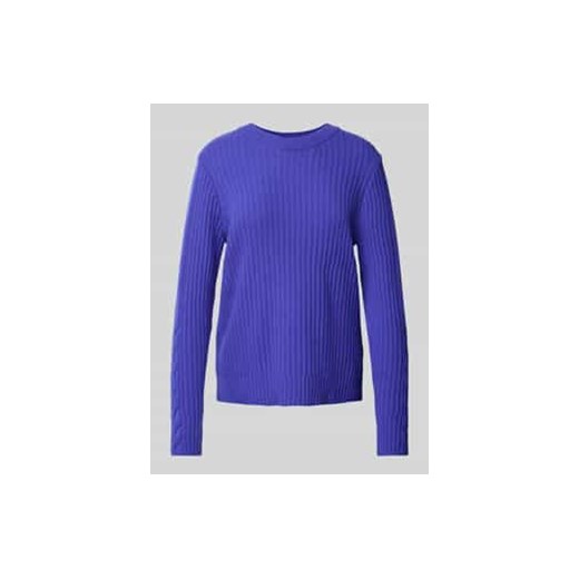 Sweter z dzianiny z prążkowanymi wykończeniami ze sklepu Peek&Cloppenburg  w kategorii Swetry damskie - zdjęcie 177807150