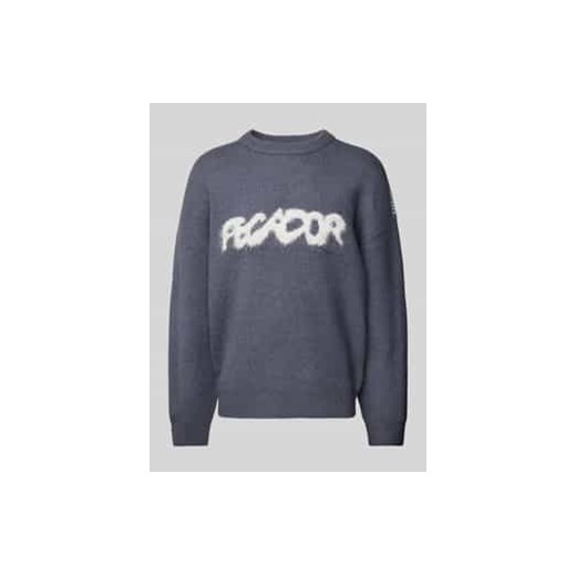 Sweter z dzianiny o kroju oversized z wyhaftowanym logo model ‘TRIPOLE’ ze sklepu Peek&Cloppenburg  w kategorii Swetry męskie - zdjęcie 177807293