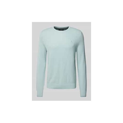 Sweter z dzianiny z wyhaftowanym logo ze sklepu Peek&Cloppenburg  w kategorii Swetry męskie - zdjęcie 177807602