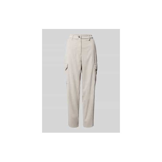 Spodnie sztruksowe o kroju tapered fit z kieszeniami cargo model ‘Rahel’ ze sklepu Peek&Cloppenburg  w kategorii Spodnie damskie - zdjęcie 177807870