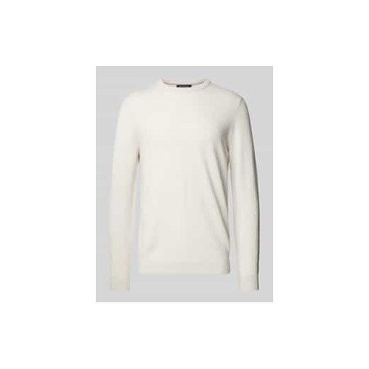 Sweter z dzianiny z okrągłym dekoltem ze sklepu Peek&Cloppenburg  w kategorii Swetry męskie - zdjęcie 177807980