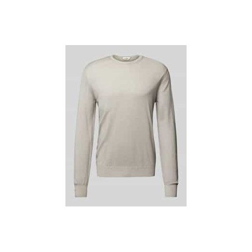 Sweter z dzianiny z prążkowanymi wykończeniami ze sklepu Peek&Cloppenburg  w kategorii Swetry męskie - zdjęcie 177808003