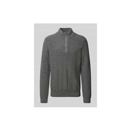 Sweter z dzianiny z żywej wełny model ‘DIAMOND ALBANY’ ze sklepu Peek&Cloppenburg  w kategorii Swetry męskie - zdjęcie 177808092