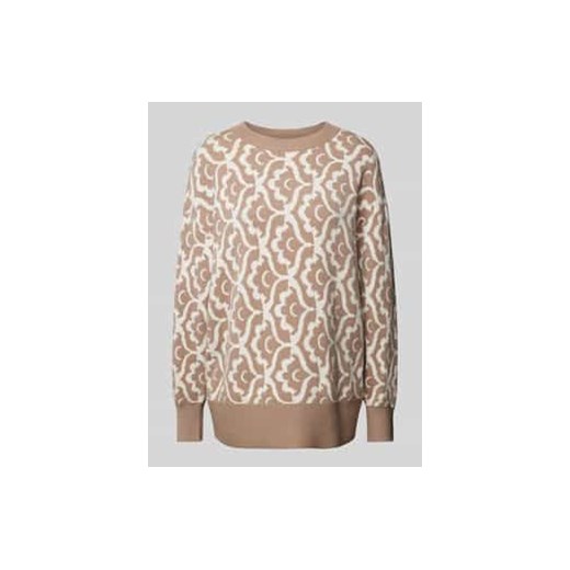 Sweter z dzianiny o kroju regular fit dwukolorowy model ‘NANCY’ ze sklepu Peek&Cloppenburg  w kategorii Swetry damskie - zdjęcie 177808164