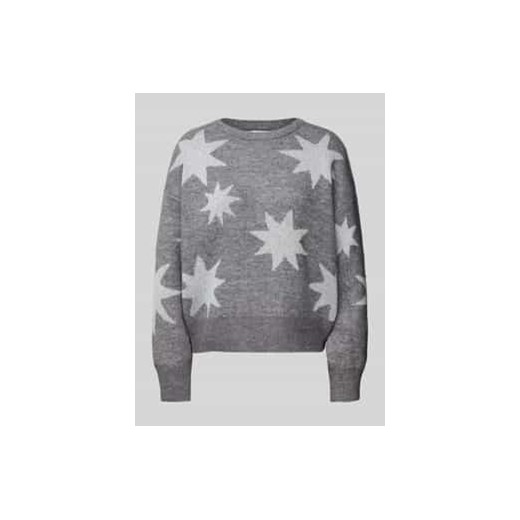 Sweter z dzianiny o kroju comfort fit ze wzorem z efektowną przędzą model ‘ROSIE’ ze sklepu Peek&Cloppenburg  w kategorii Swetry damskie - zdjęcie 177808353