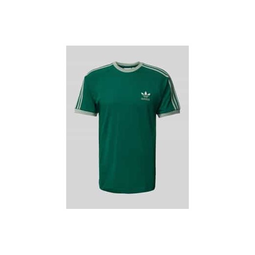 T-shirt z prążkowanymi wykończeniami ze sklepu Peek&Cloppenburg  w kategorii T-shirty męskie - zdjęcie 177808393