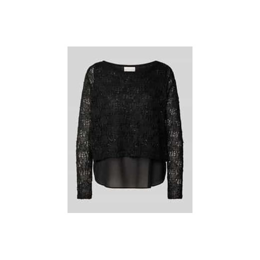 Sweter z dzianiny z cekinowym obszyciem ze sklepu Peek&Cloppenburg  w kategorii Swetry damskie - zdjęcie 177808563
