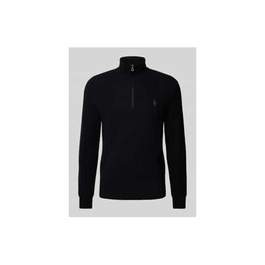 Sweter z dzianiny z wyhaftowanym logo ze sklepu Peek&Cloppenburg  w kategorii Swetry męskie - zdjęcie 177808600