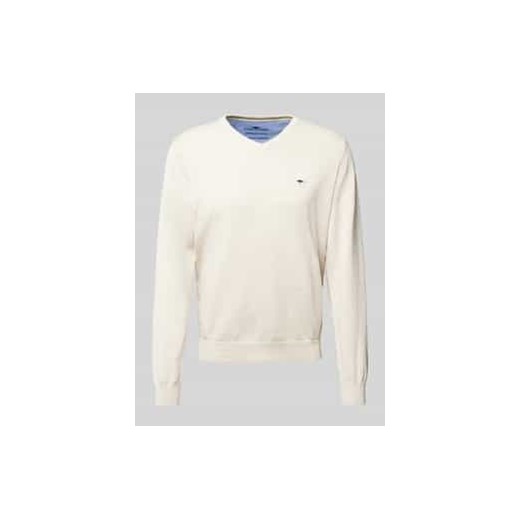 Sweter z dzianiny z wyhaftowanym logo ze sklepu Peek&Cloppenburg  w kategorii Swetry męskie - zdjęcie 177808964