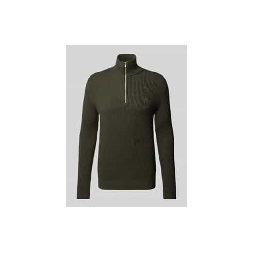 Sweter z dzianiny z kołnierzem model ‘RBLALIAM’ ze sklepu Peek&Cloppenburg  w kategorii Swetry męskie - zdjęcie 177809010