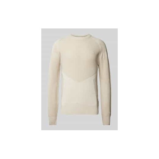 Sweter z dzianiny z fakturowanym wzorem ze sklepu Peek&Cloppenburg  w kategorii Swetry męskie - zdjęcie 177809022
