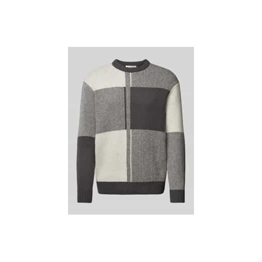 Sweter z dzianiny z okrągłym dekoltem model ‘MEIO’ ze sklepu Peek&Cloppenburg  w kategorii Swetry męskie - zdjęcie 177809082