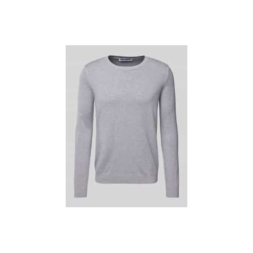 Sweter z dzianiny z mieszanki wiskozy z okrągłym dekoltem ze sklepu Peek&Cloppenburg  w kategorii Swetry męskie - zdjęcie 177809313