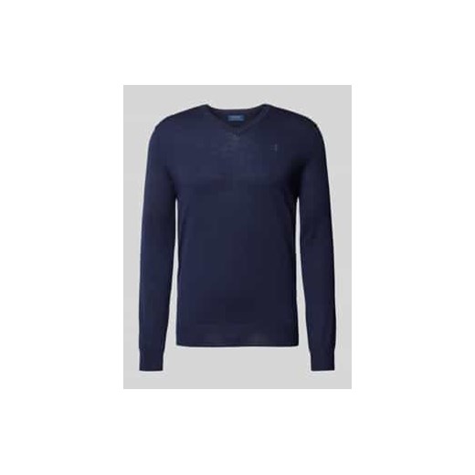 Sweter wełniany z wyhaftowanym logo ze sklepu Peek&Cloppenburg  w kategorii Swetry męskie - zdjęcie 177809472