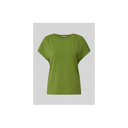 T-shirt z prążkowanym okrągłym dekoltem ze sklepu Peek&Cloppenburg  w kategorii Bluzki damskie - zdjęcie 177809740