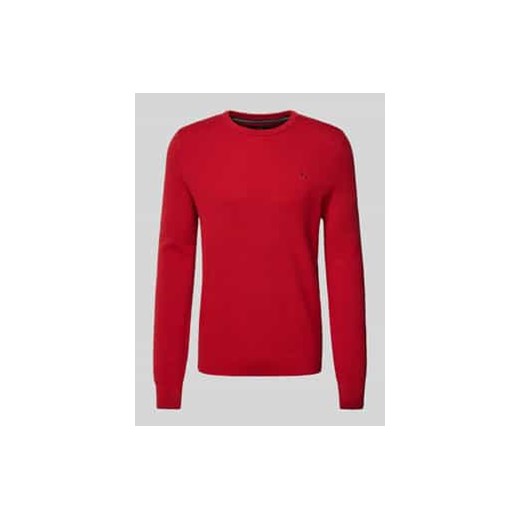 Sweter z dzianiny z wyhaftowanym logo ze sklepu Peek&Cloppenburg  w kategorii Swetry męskie - zdjęcie 177809792