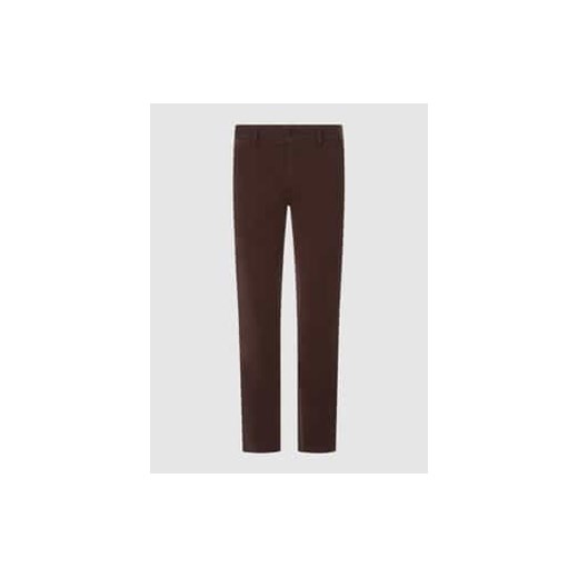 Chinosy o kroju slim fit z detalem z logo model ‘Schino’ ze sklepu Peek&Cloppenburg  w kategorii Spodnie męskie - zdjęcie 177810092