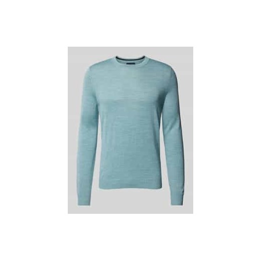 Sweter z dzianiny z okrągłym dekoltem ze sklepu Peek&Cloppenburg  w kategorii Swetry męskie - zdjęcie 177810203