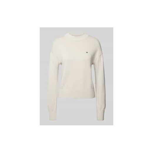 Sweter z dzianiny z wyhaftowanym logo model ‘MONOGRAM’ ze sklepu Peek&Cloppenburg  w kategorii Swetry damskie - zdjęcie 177810221