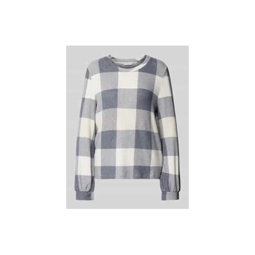 Bluzka z długim rękawem o kroju regular fit ze szczotkowanej mieszanki wiskozy z wzorem w kratę ze sklepu Peek&Cloppenburg  w kategorii Bluzki damskie - zdjęcie 177810433