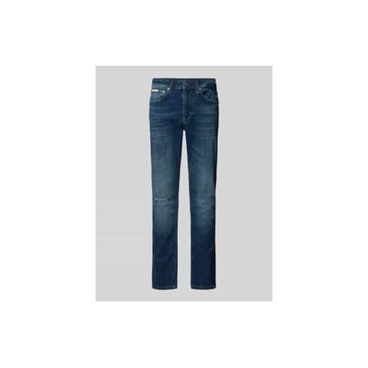 Jeansy o kroju slim tapered fit z 5 kieszeniami ze sklepu Peek&Cloppenburg  w kategorii Jeansy męskie - zdjęcie 177810581