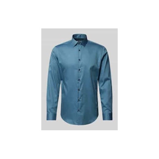 Koszula biznesowa o kroju slim fit z kołnierzykiem typu kent ze sklepu Peek&Cloppenburg  w kategorii Koszule męskie - zdjęcie 177810673