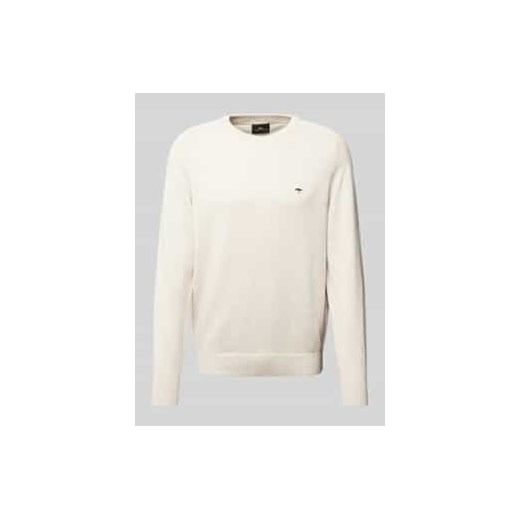 Sweter z dzianiny z wyhaftowanym logo ze sklepu Peek&Cloppenburg  w kategorii Swetry męskie - zdjęcie 177810741
