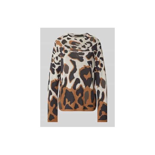 Sweter z dzianiny z obszyciem ozdobnymi kamieniami ze sklepu Peek&Cloppenburg  w kategorii Swetry damskie - zdjęcie 177810780