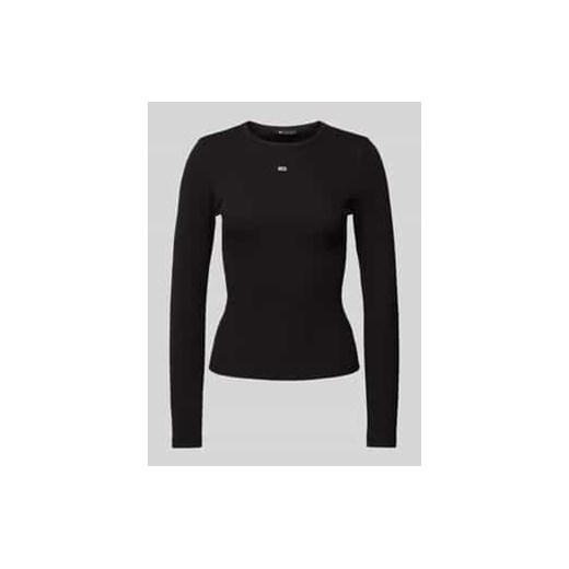 Bluzka z długim rękawem o kroju slim fit z wyhaftowanym logo ze sklepu Peek&Cloppenburg  w kategorii Bluzki damskie - zdjęcie 177810781