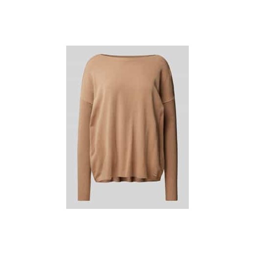 Sweter z dzianiny z prążkowanymi wykończeniami ze sklepu Peek&Cloppenburg  w kategorii Swetry damskie - zdjęcie 177810834