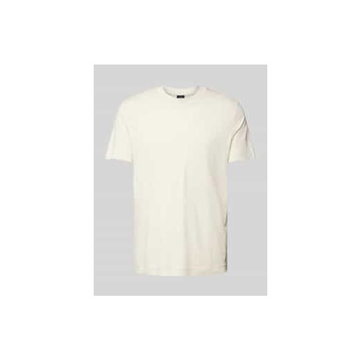 T-shirt z prążkowanym,okrągłym dekoltem model ‘Carlon’ ze sklepu Peek&Cloppenburg  w kategorii T-shirty męskie - zdjęcie 177811154