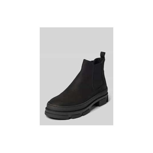 Buty chelsea ze skóry z pętelką ze sklepu Peek&Cloppenburg  w kategorii Buty zimowe męskie - zdjęcie 177811380