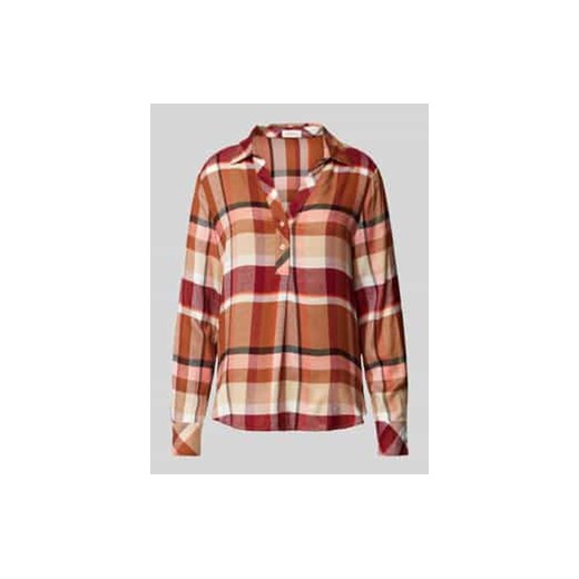 Bluzka o kroju regular fit z mieszanki wiskozy i modalu ze wzorem w kratę ze sklepu Peek&Cloppenburg  w kategorii Koszule damskie - zdjęcie 177811393