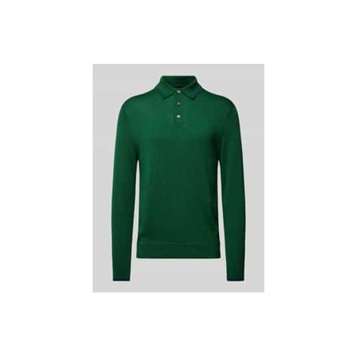 Sweter z dzianiny z kołnierzykiem polo ze sklepu Peek&Cloppenburg  w kategorii Swetry męskie - zdjęcie 177811593