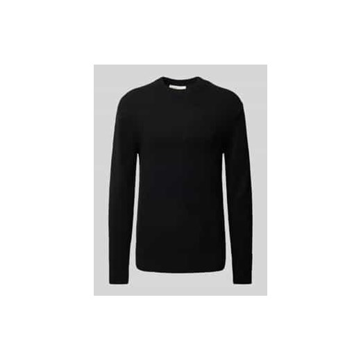 Sweter z dzianiny o kroju regular fit z wełną i wyhaftowanym logo na rękawie ze sklepu Peek&Cloppenburg  w kategorii Swetry męskie - zdjęcie 177811611