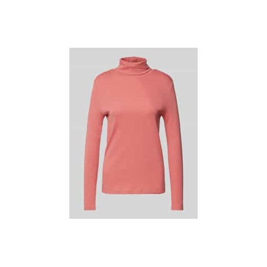Bluzka z długim rękawem o kroju slim fit z czystej bawełny z golfem ze sklepu Peek&Cloppenburg  w kategorii Bluzki damskie - zdjęcie 177811771