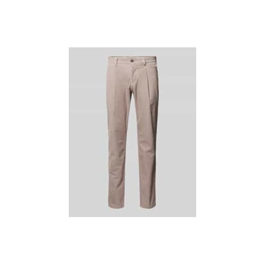 Spodnie sztruksowe o kroju tapered fit z czystej bawełny model ‘OSBY PLEATS’ ze sklepu Peek&Cloppenburg  w kategorii Spodnie męskie - zdjęcie 177811941