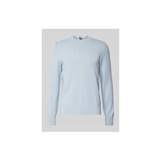 Sweter z dzianiny z prążkowanymi wykończeniami model ‘Ecaio’ ze sklepu Peek&Cloppenburg  w kategorii Swetry męskie - zdjęcie 177812050