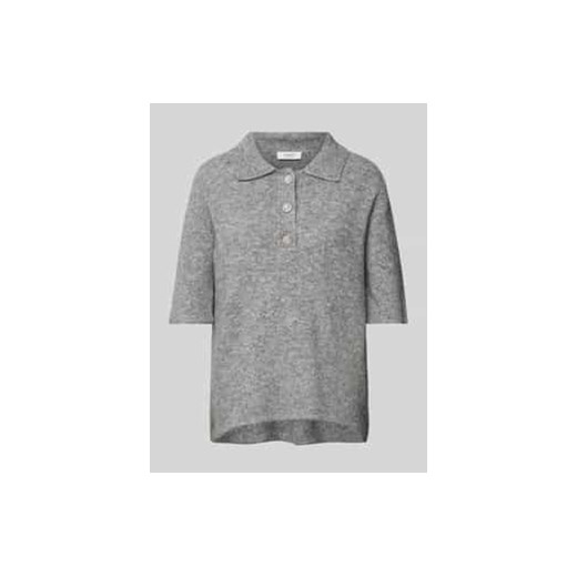 Bluzka z dzianiny z listwą guzikową model ‘Omea’ ze sklepu Peek&Cloppenburg  w kategorii Bluzki damskie - zdjęcie 177812344