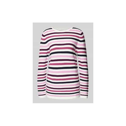 Sweter z dzianiny z okrągłym dekoltem ze sklepu Peek&Cloppenburg  w kategorii Swetry damskie - zdjęcie 177812423